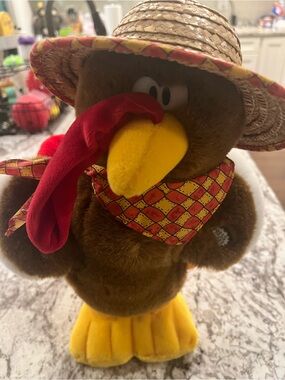 Untested Dan Dee Hop & Bop Turkey In The Straw Thanksgiving Dancing Turkey Plush